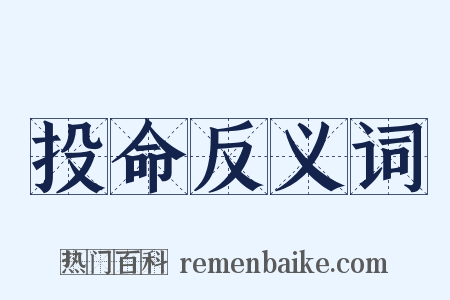 投命反义词是什么意思的图片